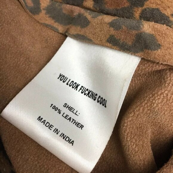 LPA Leopard Leather Suede Pants Animal Print - Picture 7 of 8